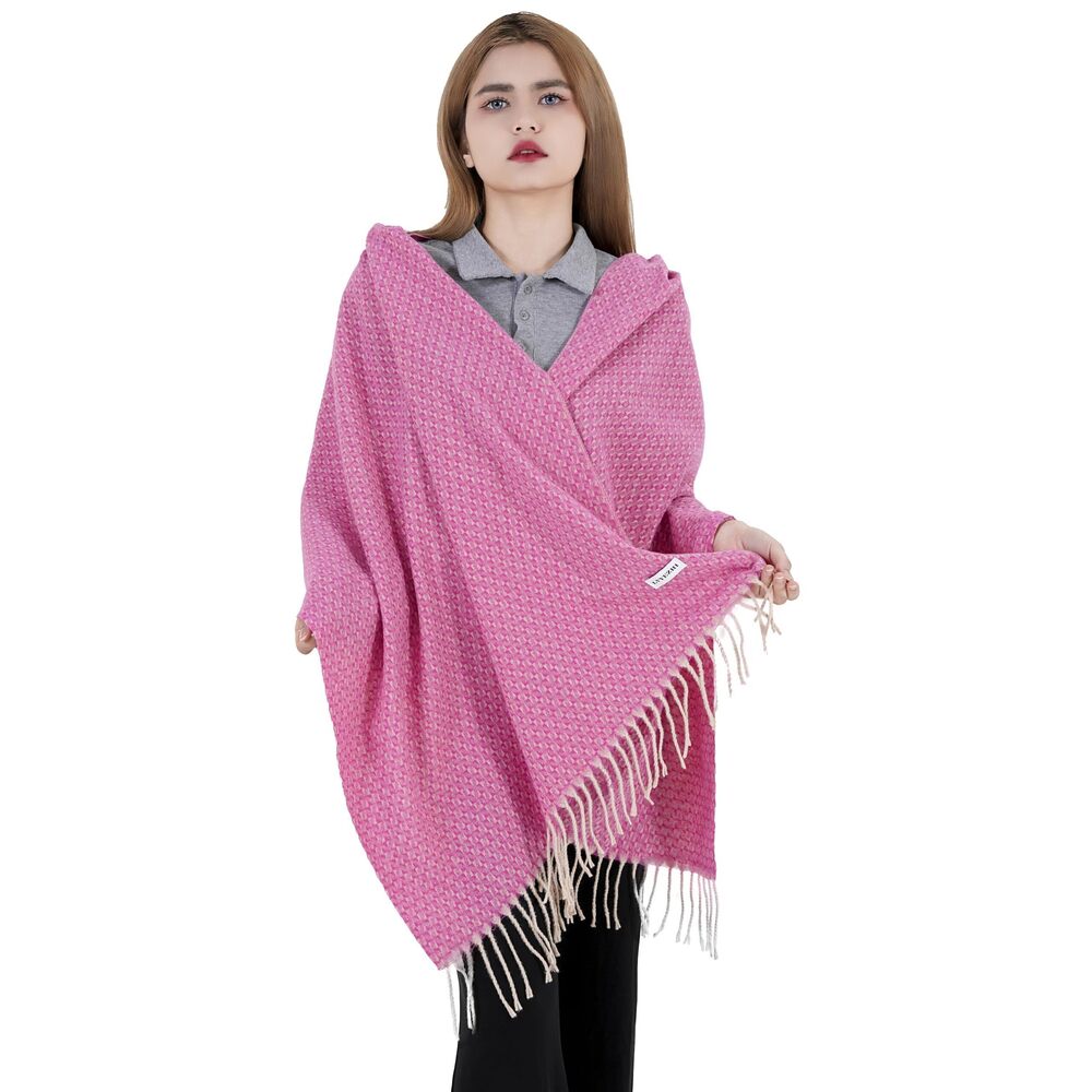 1133 Women's Long Plaid Scarf Chunky Oversized Winter Warm Cashmere Shawl